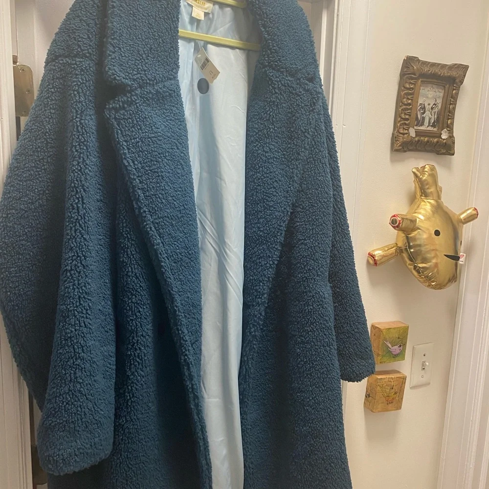 Anthropologie Maeve 3X Teddy fur coat brand new - Picture 6 of 8